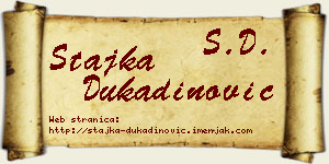 Stajka Dukadinović vizit kartica